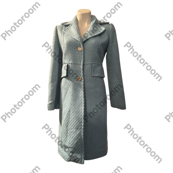Light blue Trench Coat with Toggle Closures - Picture 1 of 9